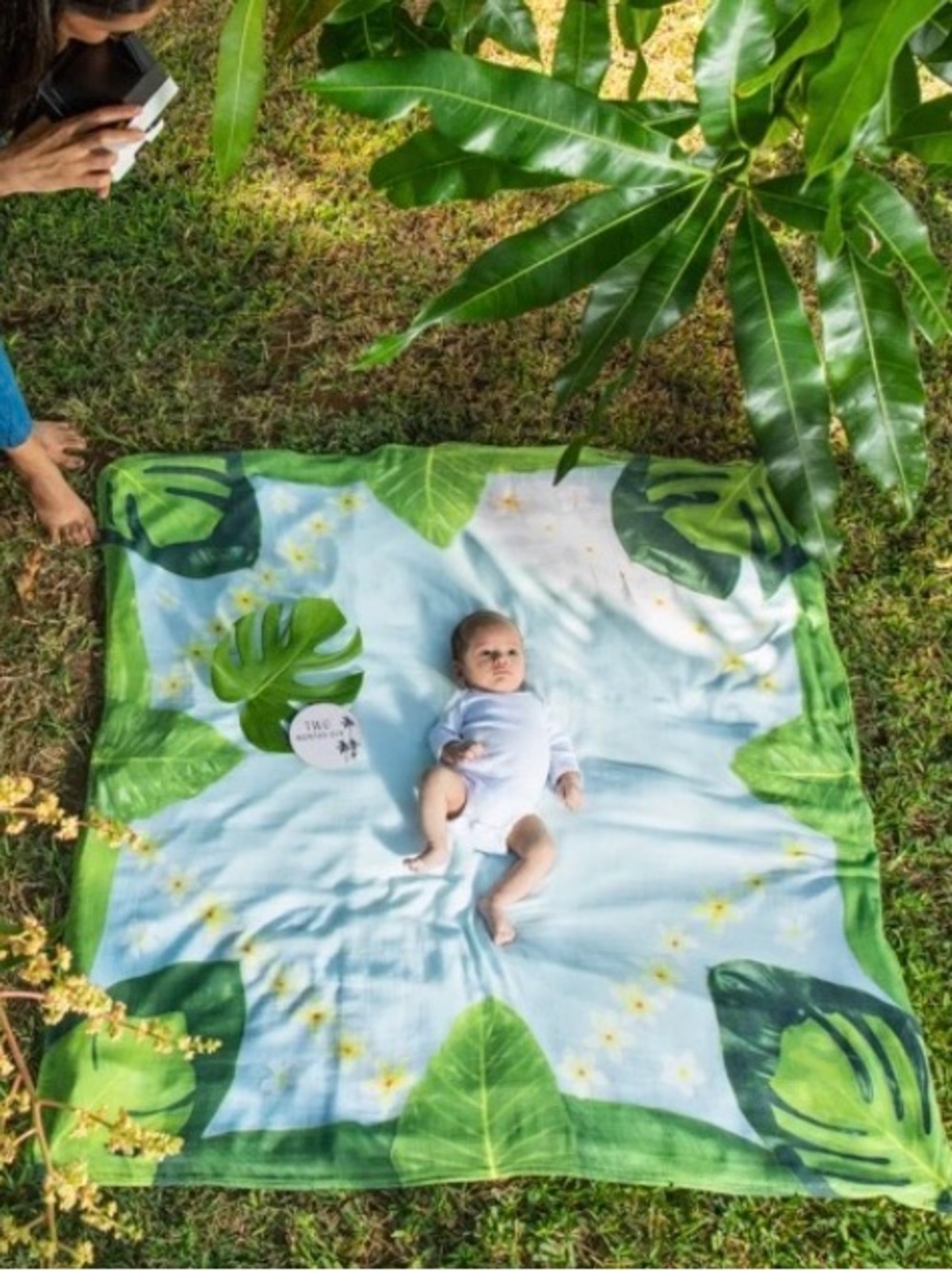 COCO MOON x Lola Pilar Hawai’i Monsterra Memories Muslin Swaddle